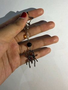 Gothic Spider Charm Keychain