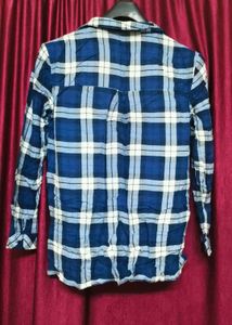 Blue Plaid Wrap Top(S)