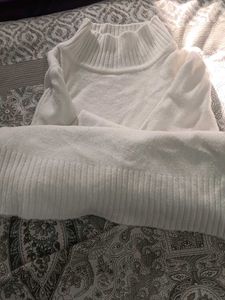 Cozy White Turtleneck Sweater