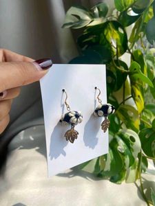Handmade Lampwork Boho Floral Earring