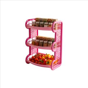 Pink 3-Tier Kitchen Organizer Rack