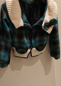 Plaid Button-Up Jacket