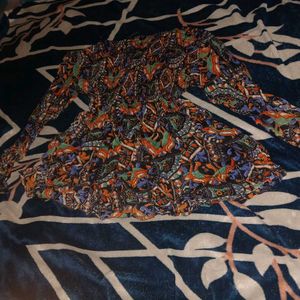 Paisley Print Peplum Top