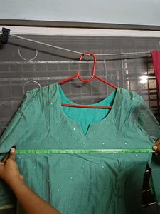 Elegant Teal Kurta with Embellishments