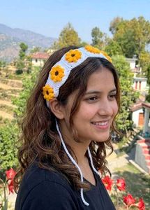 Crochet Sunflower Headband