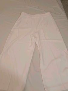 ZARA White Wide Leg Pants
