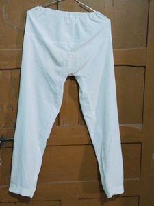 Classic White Cotton Salwar Pants