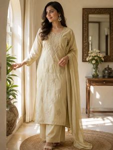 Crepe yellow Suit 3pc XL