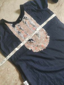 Elegant Navy Blue Velvet Kurta Set fix price