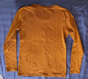 Comfortable Orange Long Sleeve Top
