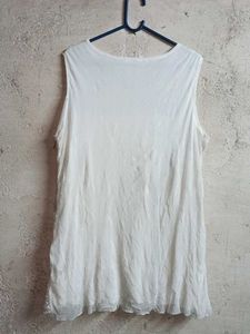 White Lace Tiered Sleeveless Top Layered