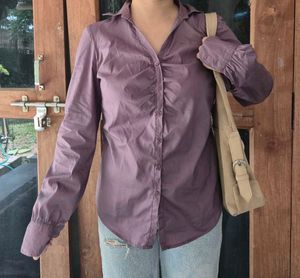 Stylish Purple Button-Up Shirt