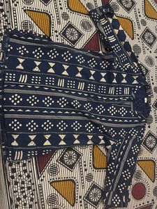 Men's Blue Geometric Print Shirt
