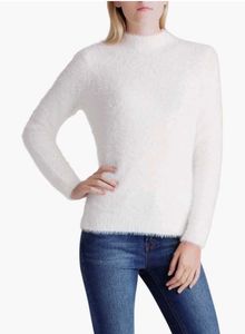 Shein Cozy White Fuzzy Sweater