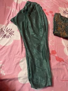 Embroidered Teal Kurta Set
