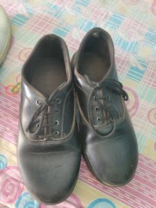 Pair of White &amp; Black Lace-Up school