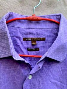 Men's Purple Textured Shirt
