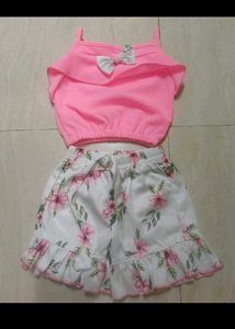 Cute Striped Crop Top &amp; Skirt Set