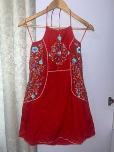❤️ Red Embroidered Dress / Kurta