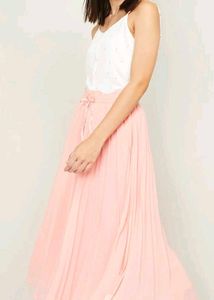 GINGER Women White Pearl Beaded Sleeveless Top