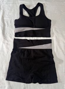 Black Sports Bra & Shorts Set