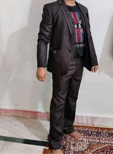 Men's Brown 5 Piece Suit