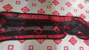 Elegant Black &amp; Red Kurta Set
