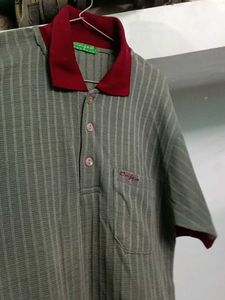Men's Striped Collared Shirt