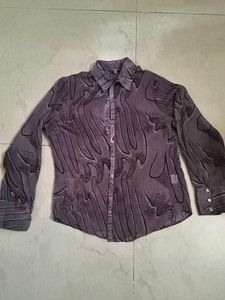 Patterned Gray Shirt