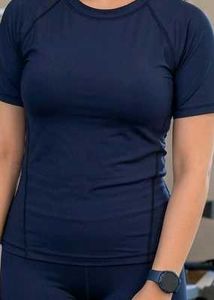 Navy Blue Off Shoulder T-Shirt | Casual Stylish To