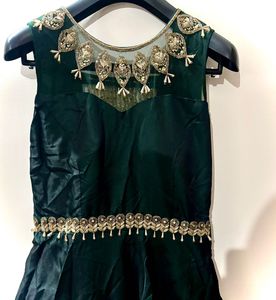 Elegant Emerald Green Embellished gown