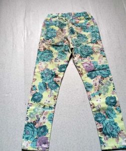 Floral Print Girls' Pants