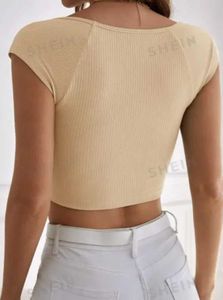 Cream crop top