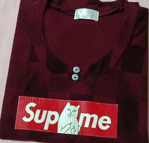 Trendy Plaid Graphic Top