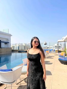 Floral black maxi dress