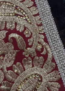Elegant Black &amp; Gold Embellished Saree