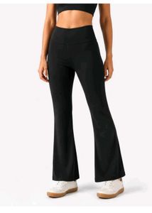 High Waisted Flared Black Pants