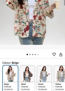 Floral Print Kimono Jacket Top