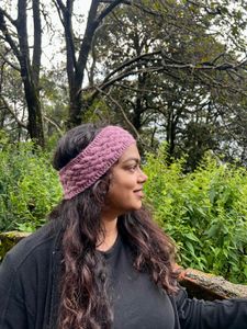 Handknitted Pink Woollen Headband