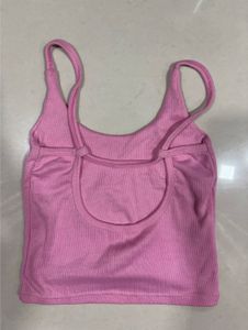 pink tank cropped top