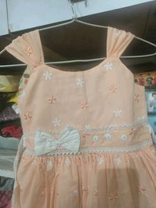 Cute Peach Floral Dress
