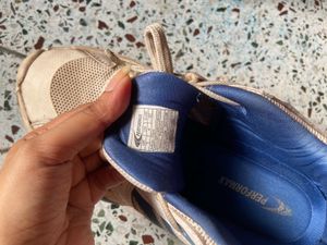 White and Blue Sneakers
