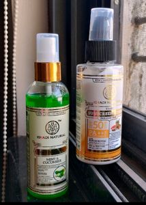 Sunscreen Lotion And Face Freshner