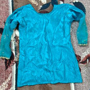 Teal Embellished Ethnic lehenga