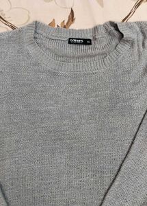 Grey Knit Pullover