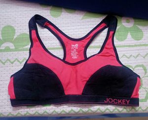 Jockey Sports Bra - Ruby & Black
