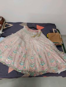 Stunning Pink Embroidered Lehenga Choli