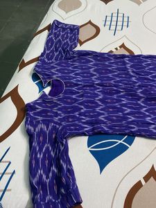 Purple Ikat Print Kurta