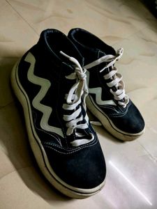 Price Drop Black High-Top Sneakers