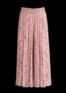 Pink Floral Pleated Maxi Palazzo